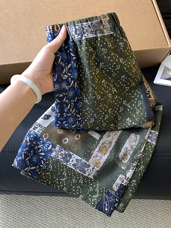 Korean Japanese Large Size Thi - đánh giá và giá Midi Skirt Floral