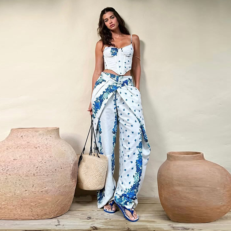 Sexy Printed Vest Trouser Wome - đánh giá và giá Romper Floral Print