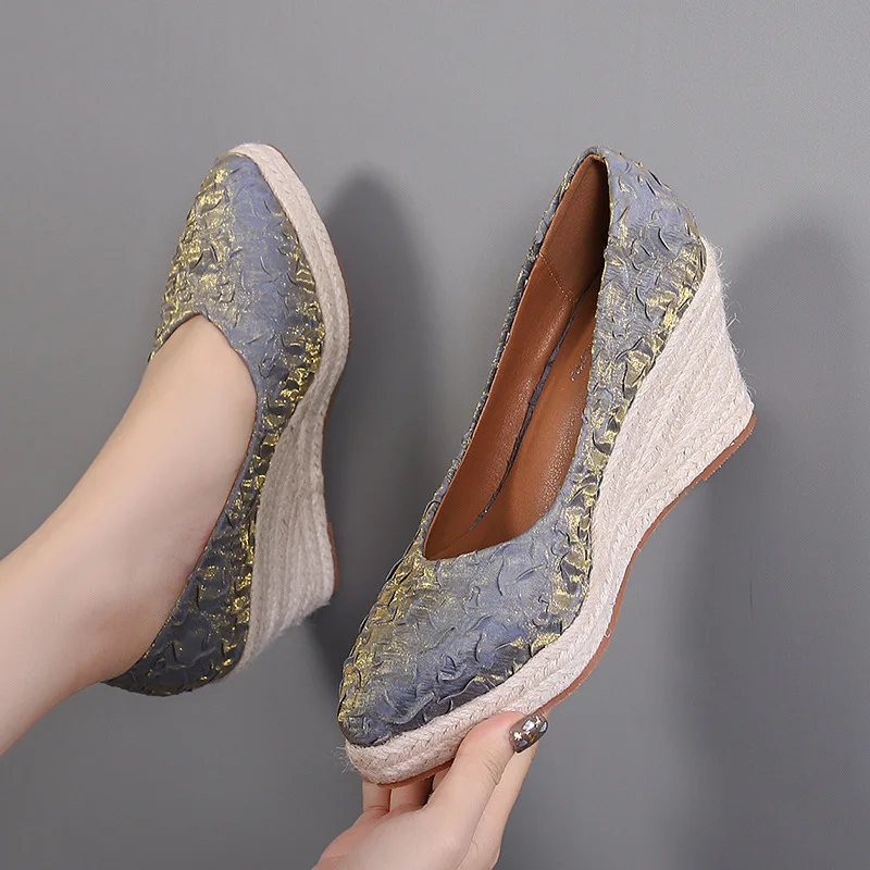 8cm Size 34-42 Breathable Comf - đánh giá và giá Wedge Espadrille Women