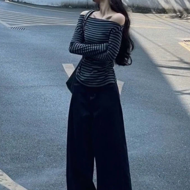 Women Vintage Striped Off Shou - đánh giá và giá Blouse Off Shoulder