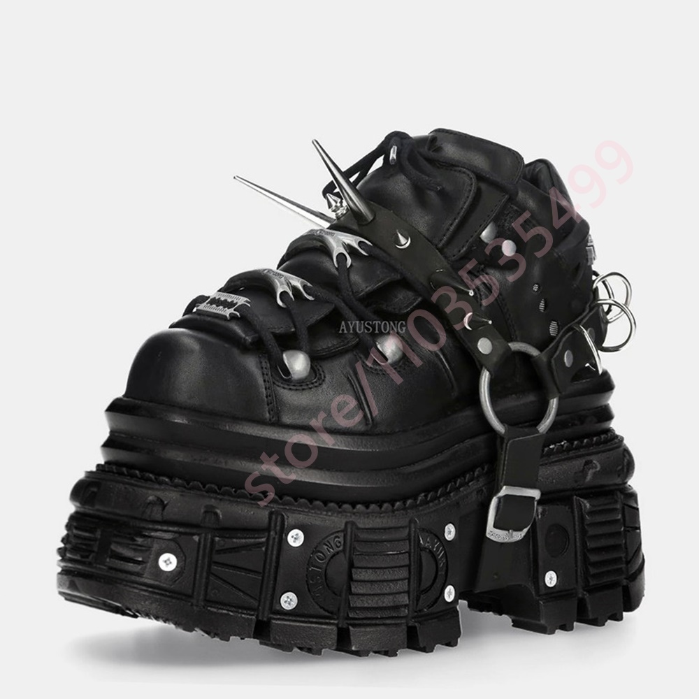 2026 New Black Gothic Punk Pla - đánh giá và giá Wedge Espadrille Women