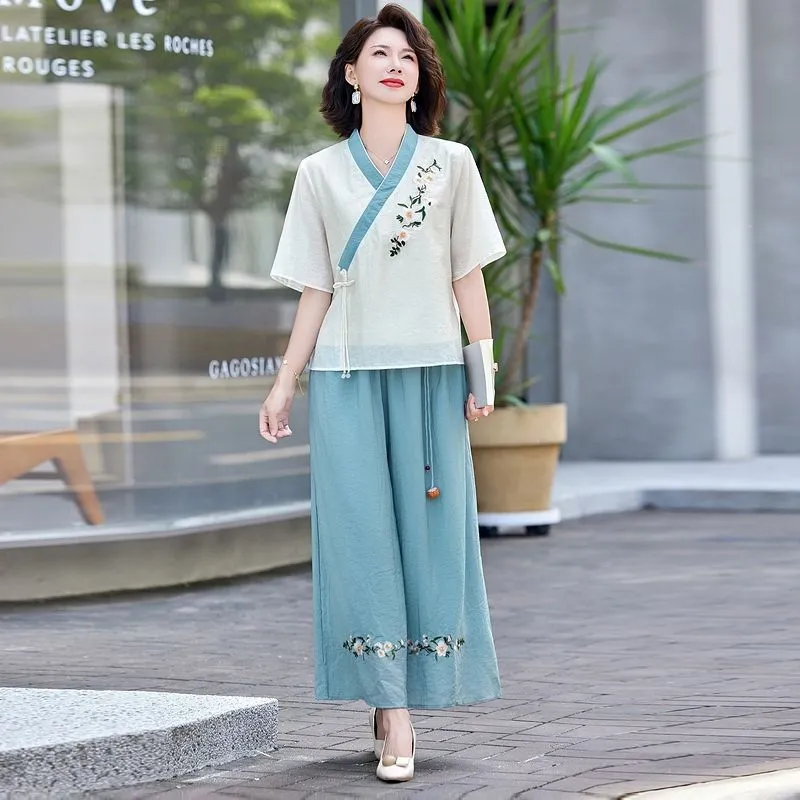 Womens New Chinese Style Linen - đánh giá và giá Linen Pant Wide