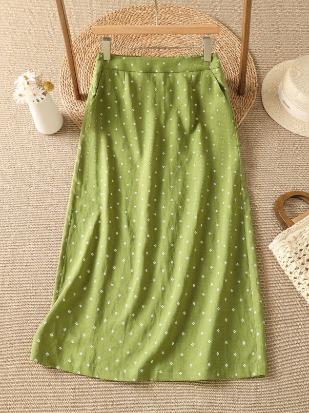 High Waist Floral Half Skirt T - đánh giá và giá Midi Skirt Floral