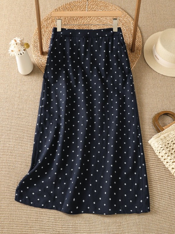 High Waist Floral Half Skirt T - đánh giá và giá Midi Skirt Floral
