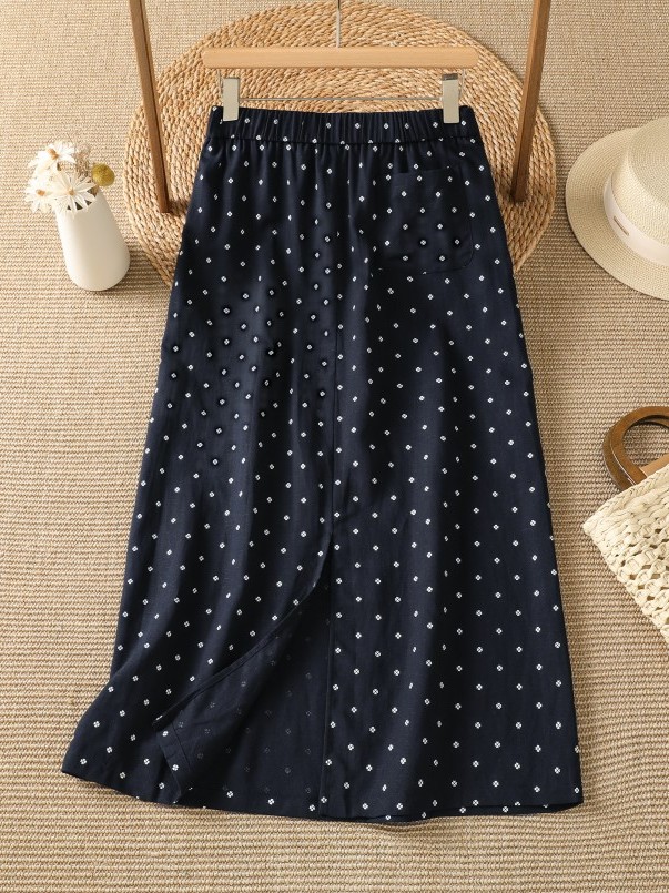 High Waist Floral Half Skirt T - đánh giá và giá Midi Skirt Floral