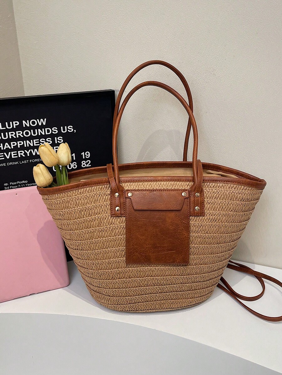 Fashion Large Capacity Woven T - đánh giá và giá Tote Bag Beach